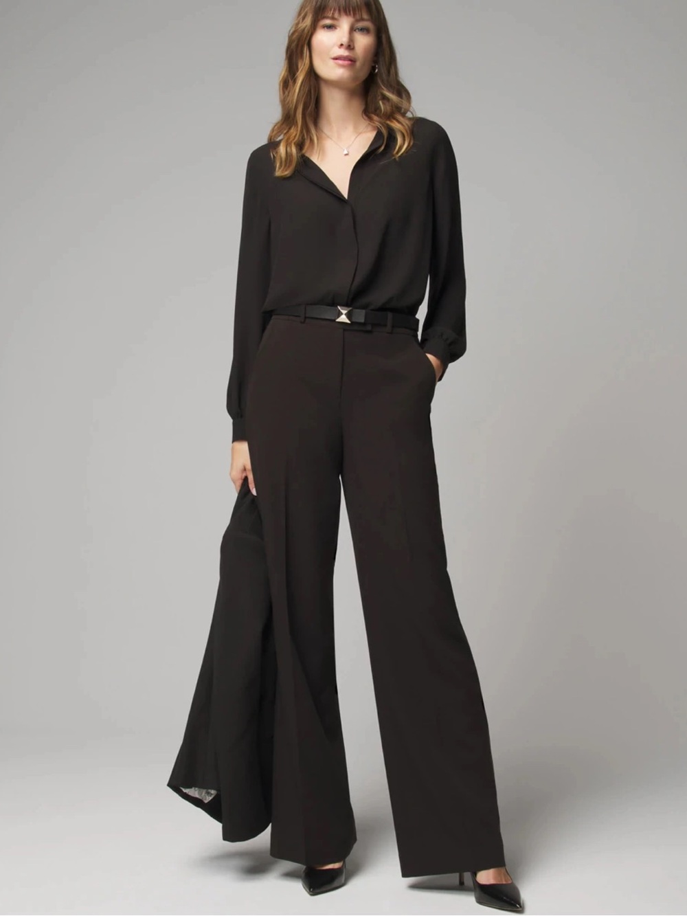 Express Black Wide-Leg Trousers